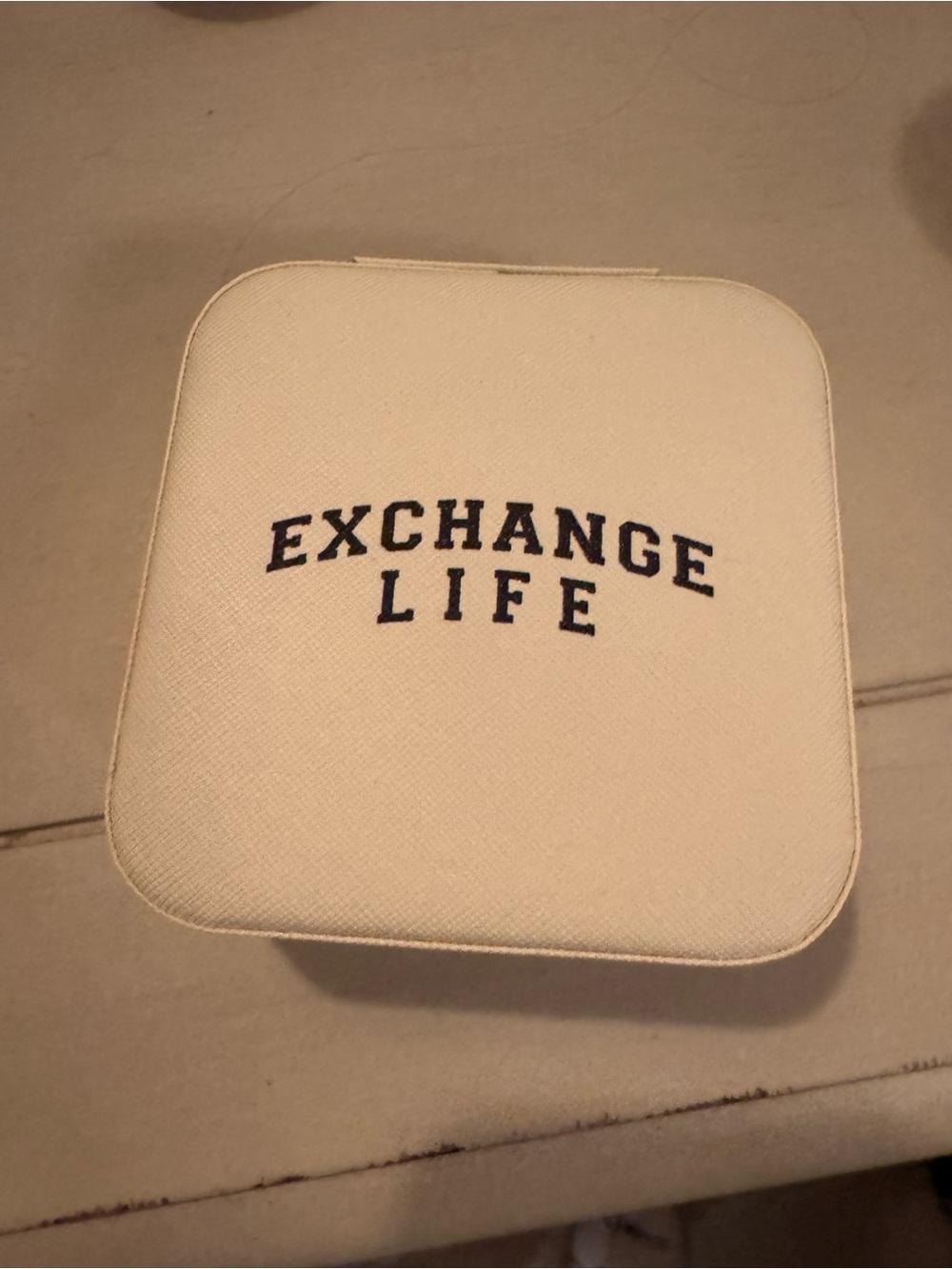 Travel White Square Jewelry Case